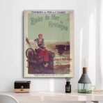 poster vintage di una localita balneare