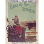 poster vintage di una localita balneare