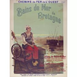 poster vintage di una localita balneare