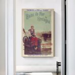 poster vintage di una localita balneare