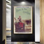 poster vintage di una localita balneare