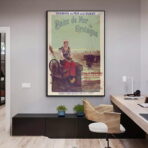 poster vintage di una localita balneare