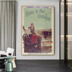 poster vintage di una localita balneare
