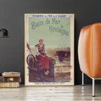 poster vintage di una localita balneare
