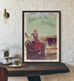 poster vintage di una localita balneare