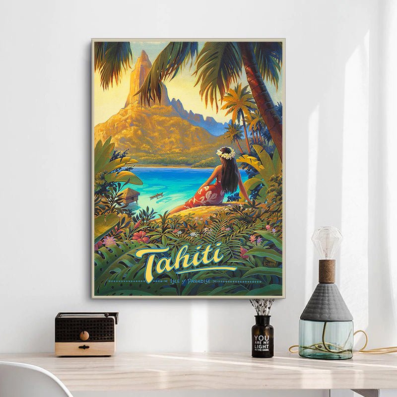 poster vintage di tahiti