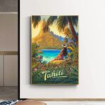 poster vintage di tahiti