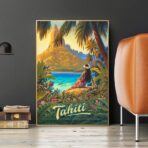 poster vintage di tahiti