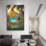 poster vintage di tahiti