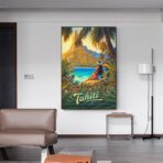 poster vintage di tahiti
