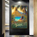 poster vintage di tahiti