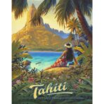 poster vintage di tahiti