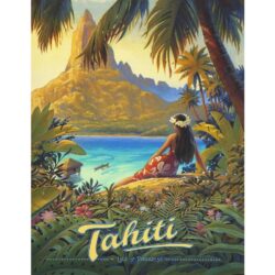 poster vintage di tahiti