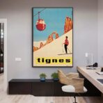 poster vintage tignes