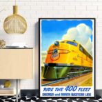 poster del treno vintage