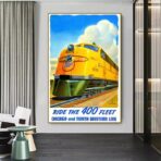 poster del treno vintage