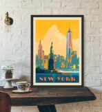 poster vintage degli stati uniti