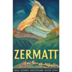 poster vintage zermatt
