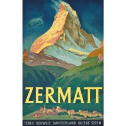 poster vintage zermatt