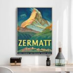 poster vintage zermatt