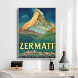 poster vintage zermatt