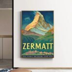 poster vintage zermatt