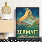 poster vintage zermatt