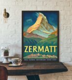 poster vintage zermatt