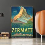 poster vintage zermatt