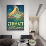 poster vintage zermatt