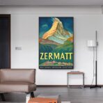 poster vintage zermatt