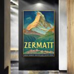 poster vintage zermatt