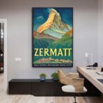 poster vintage zermatt