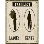 poster della toilette vintage