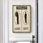 poster della toilette vintage