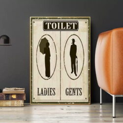 poster della toilette vintage