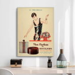 poster pubblicitario di profumi vintage