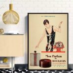 poster pubblicitario di profumi vintage