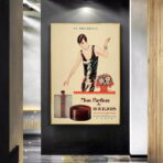 poster pubblicitario di profumi vintage