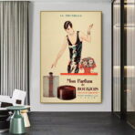 poster pubblicitario di profumi vintage