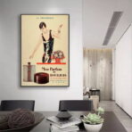 poster pubblicitario di profumi vintage