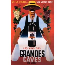 poster del vino vintage