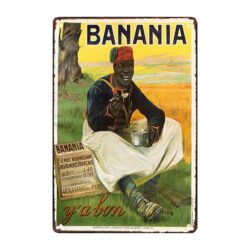 targa pubblicitaria vecchia banania