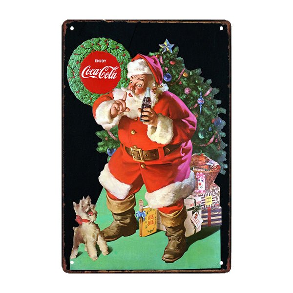 cucciolo santa coca cola placcato metallico vintage cucciolo santa coca cola placcato metallico vintage
