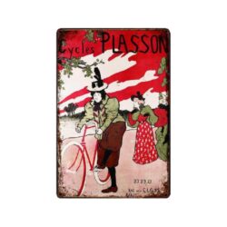 placca metallo cicli vintage plasson