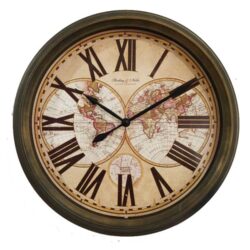 orologio con mappa del mondo