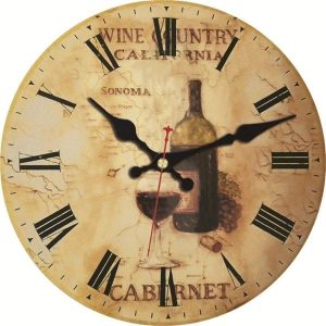 orologio bottiglia di vino