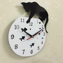 orologio da parete gatto