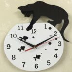 orologio da parete gatto
