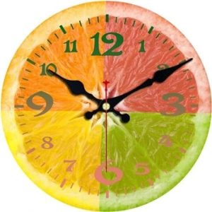 orologio decorazione frutta